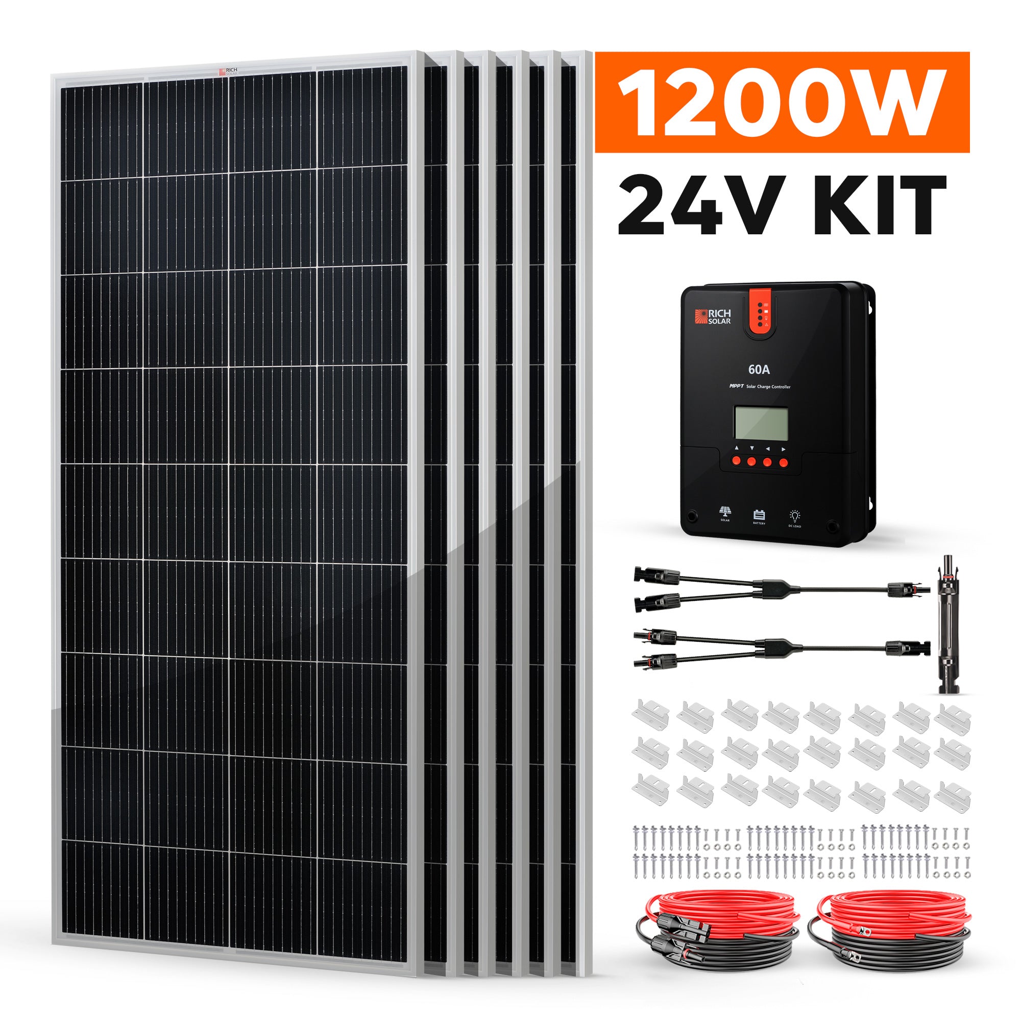 Rich Solar 1200 Watt Off-Grid Solar Kit with 60A MPPT Controller