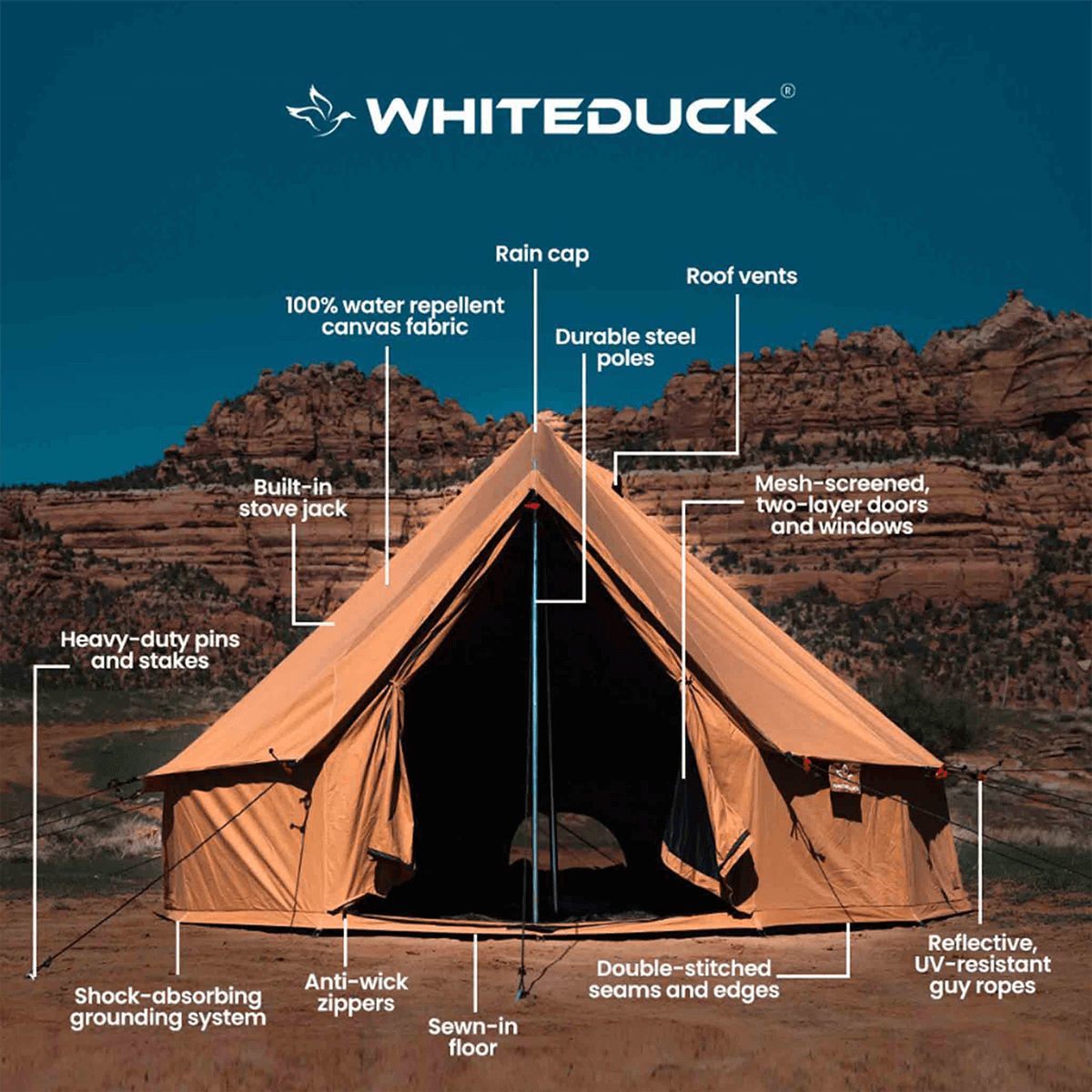 White Duck Outdoors 13' Regatta Bell Tent - Sporting Goods > Outdoor Recreation > Camping & Hiking > Tents Regatta Tent