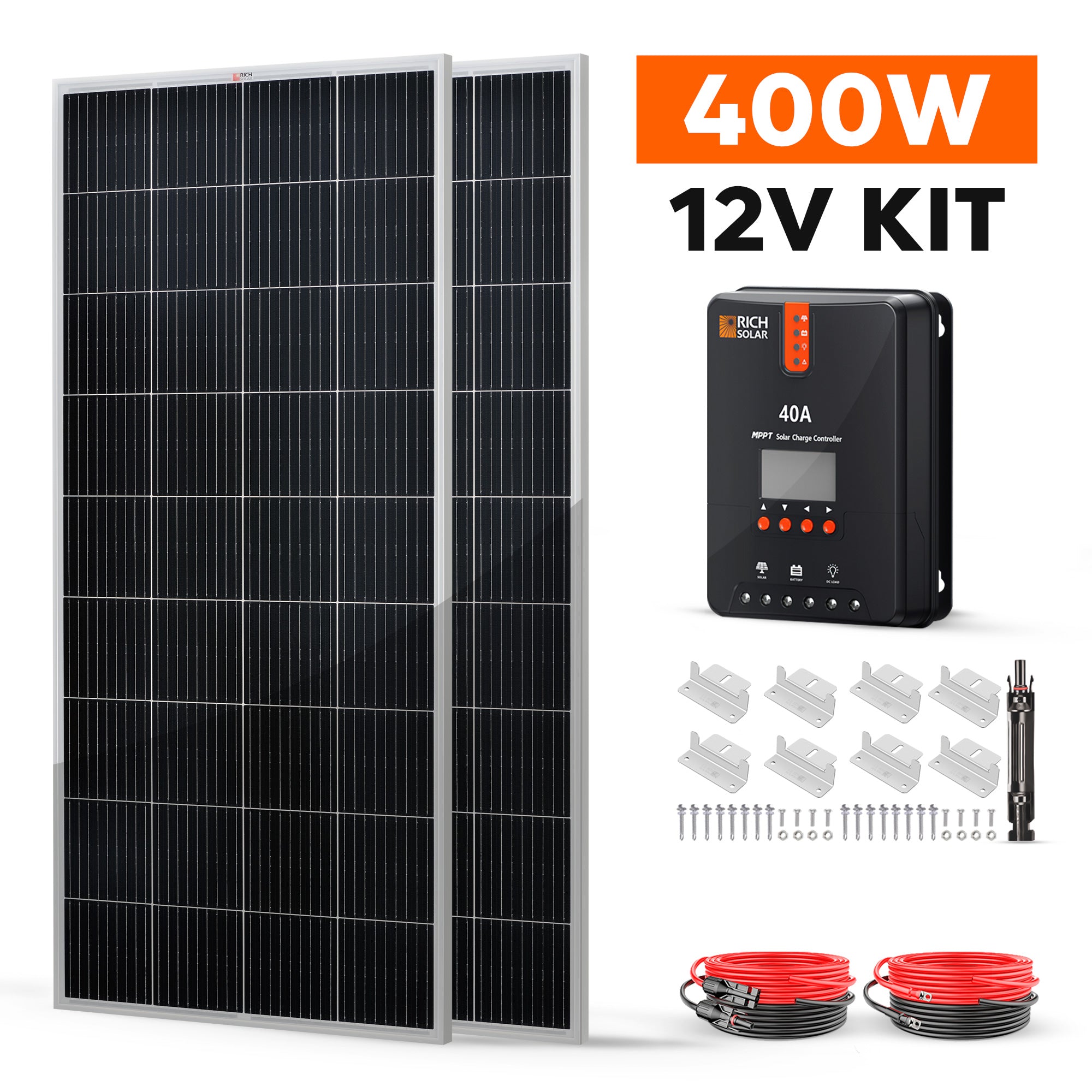 Rich Solar 400 Watt Off-Grid Solar Kit with 40A MPPT Controller