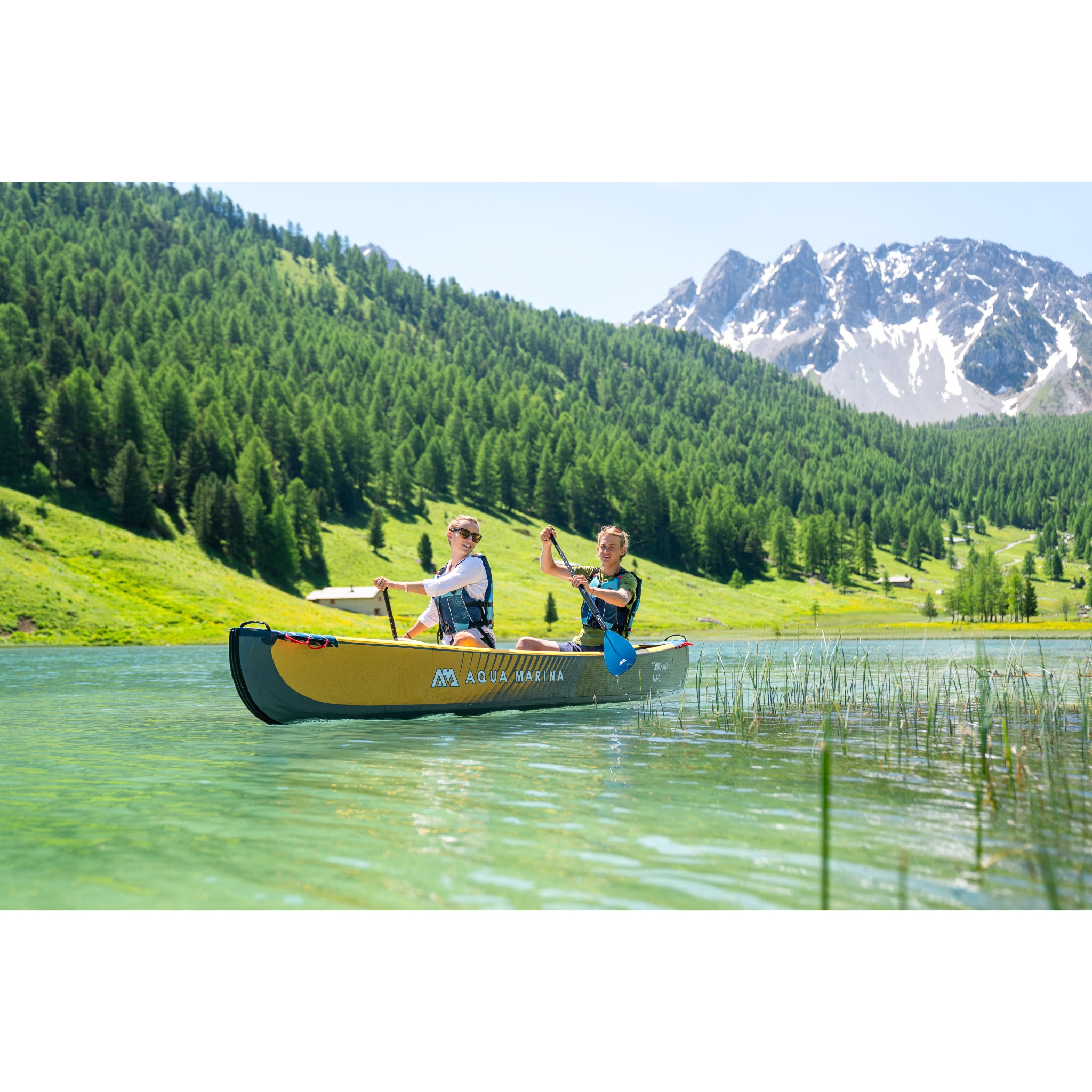 Aqua Marina Tomahawk AIR-C 15'8" Inflatable Canoe | Aqua Marina - Sporting Goods > Outdoor Recreation > Boating & Water Sports > Boating & Rafting > Canoes > Racing Canoes Inflatable Kayak