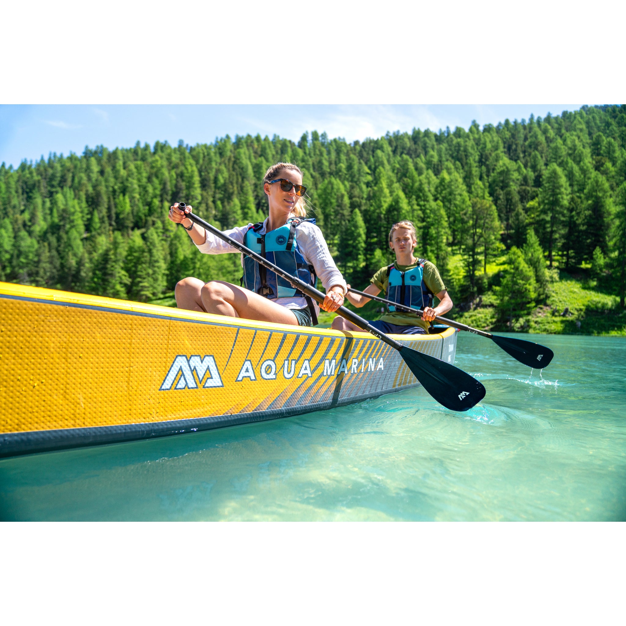 Aqua Marina Tomahawk AIR-C 15'8" Inflatable Canoe | Aqua Marina - Sporting Goods > Outdoor Recreation > Boating & Water Sports > Boating & Rafting > Canoes > Racing Canoes Inflatable Kayak