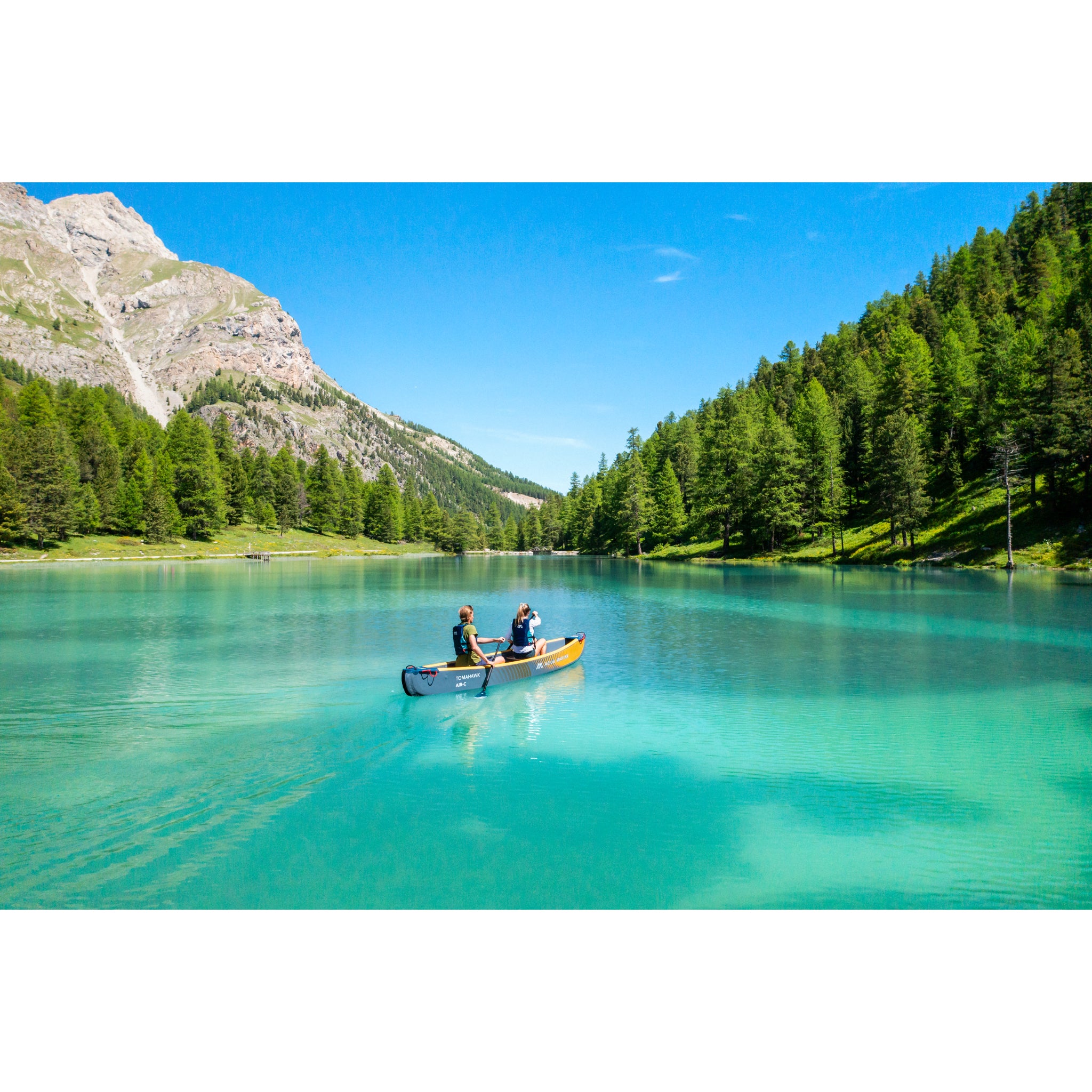 Aqua Marina Tomahawk AIR-C 15'8" Inflatable Canoe | Aqua Marina - Sporting Goods > Outdoor Recreation > Boating & Water Sports > Boating & Rafting > Canoes > Racing Canoes Inflatable Kayak