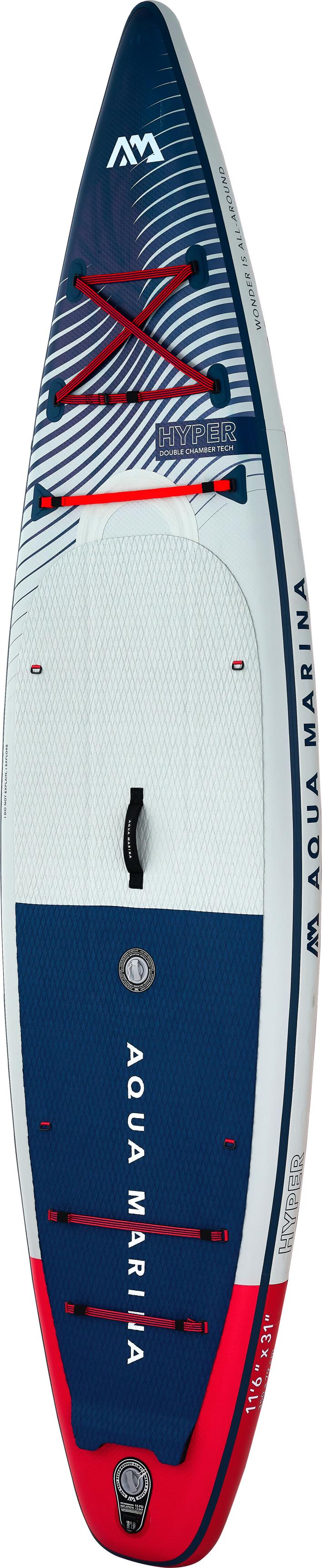 Aqua Marina Aqua Marina HYPER Touring SUP | 11′6″ & 12′6″ Inflatable Paddle Board - Sporting Goods > Outdoor Recreation > Boating & Water Sports > Surfing > Paddleboards Inflatable Paddle Board