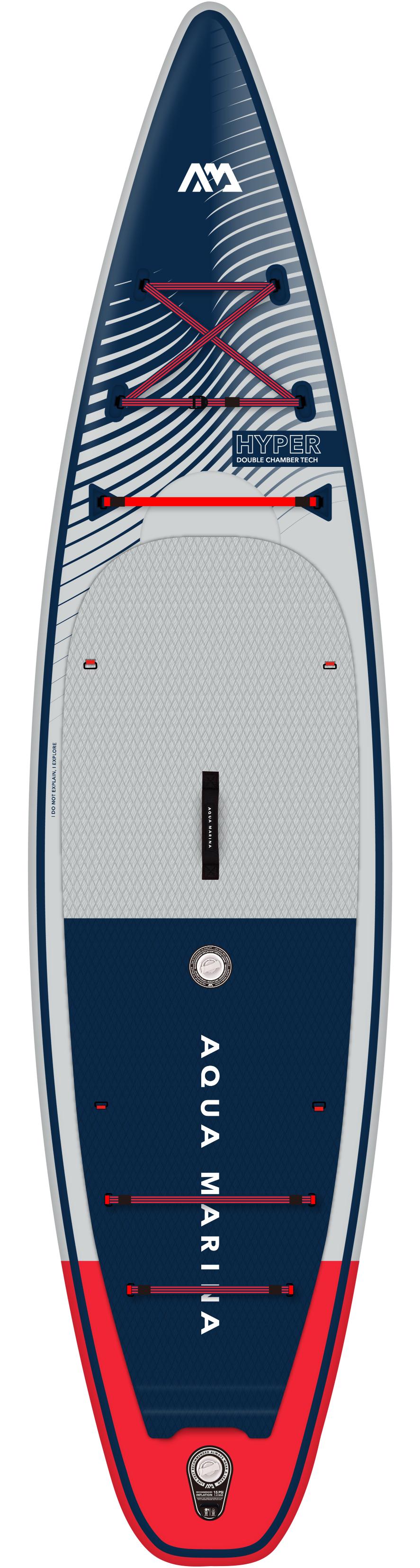 Aqua Marina Aqua Marina HYPER Touring SUP | 11′6″ & 12′6″ Inflatable Paddle Board - Sporting Goods > Outdoor Recreation > Boating & Water Sports > Surfing > Paddleboards Inflatable Paddle Board