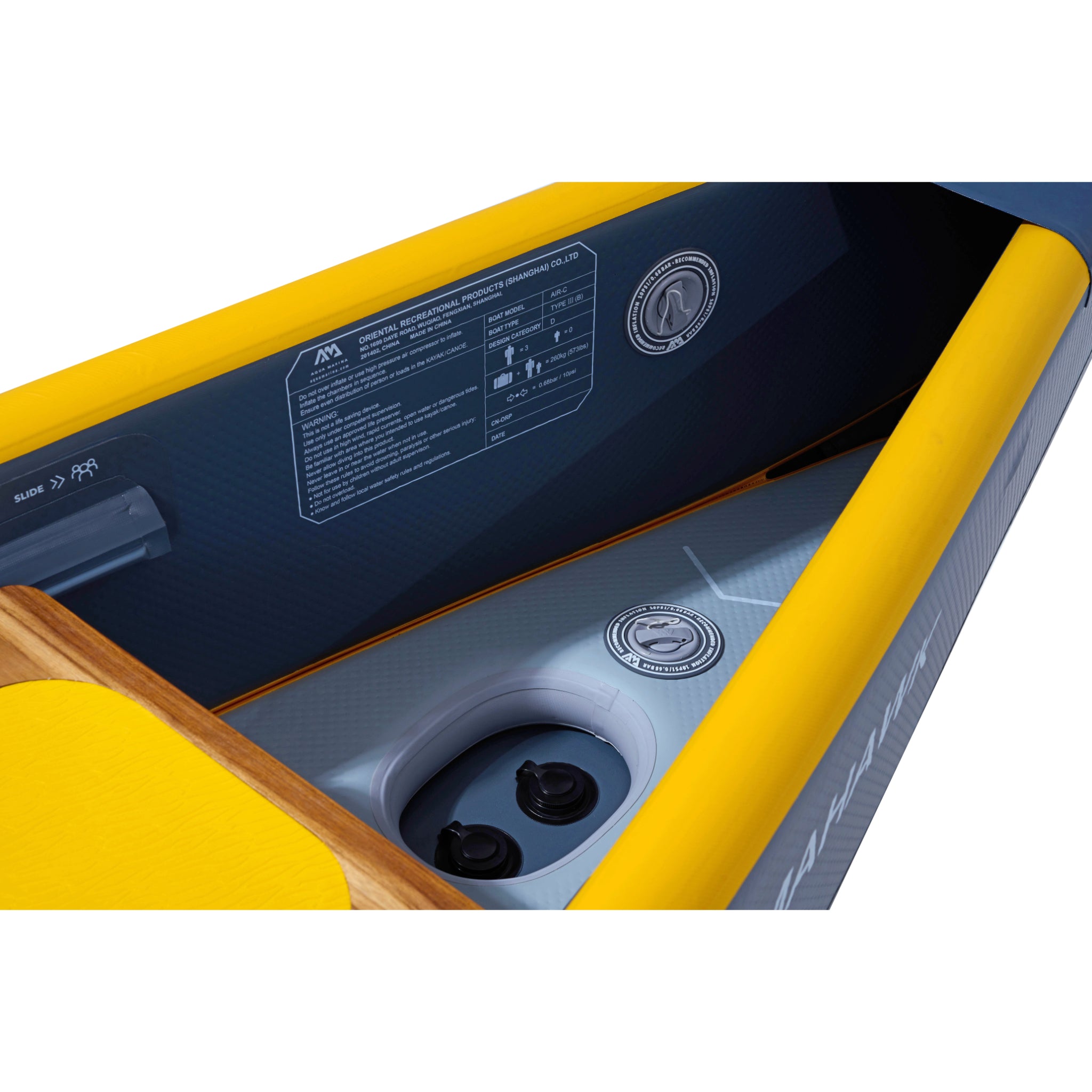 Aqua Marina Tomahawk AIR-C 15'8" Inflatable Canoe | Aqua Marina - Sporting Goods > Outdoor Recreation > Boating & Water Sports > Boating & Rafting > Canoes > Racing Canoes Inflatable Kayak