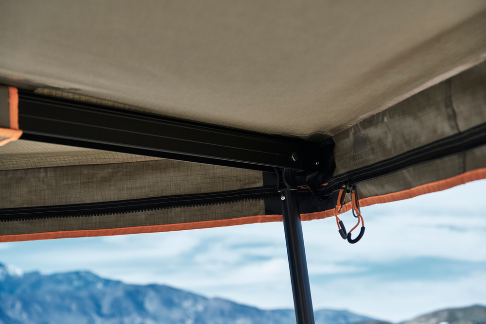 270 Degree Awning, Compact, Passenger Side, C-Channel Aluminum, Olive