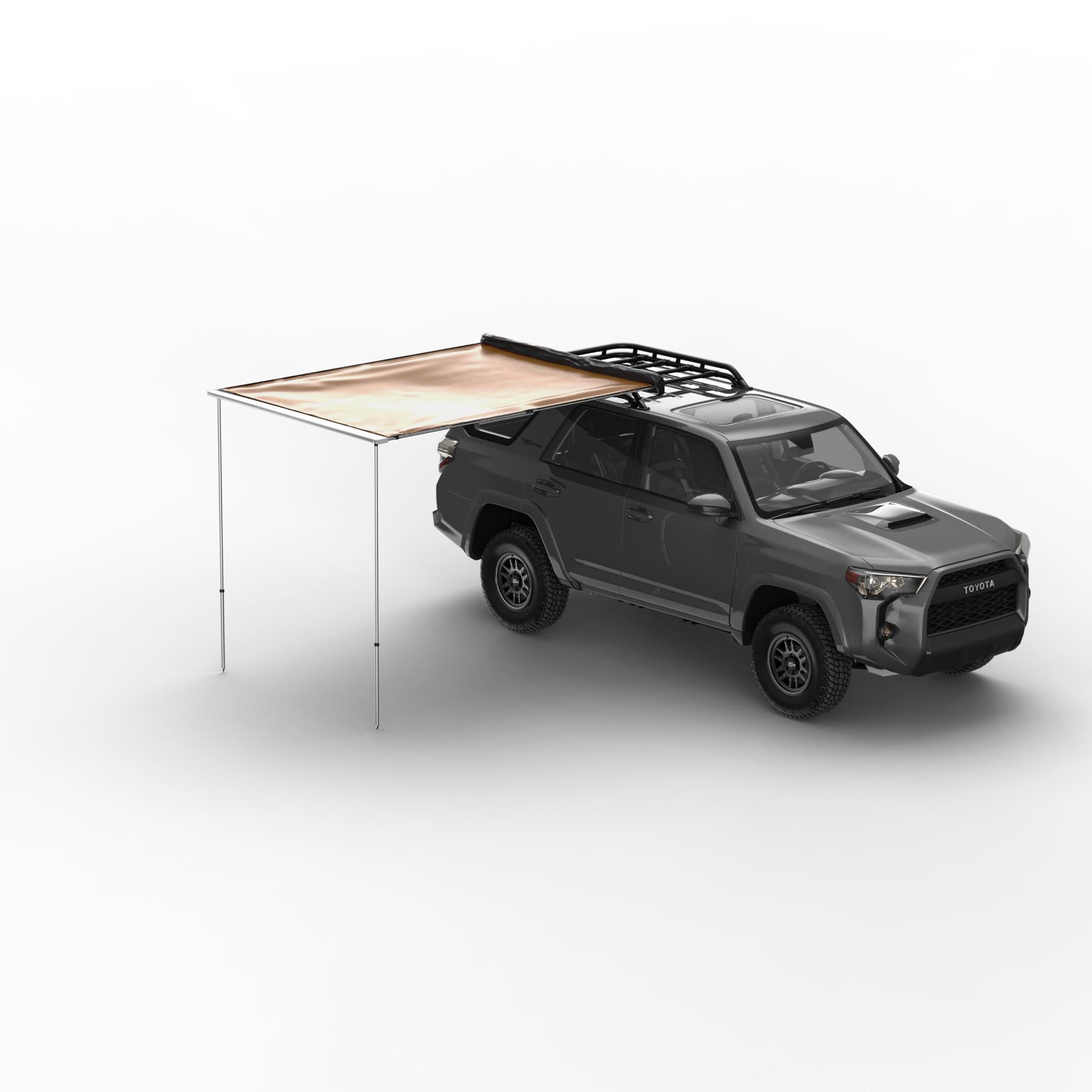 Truck or Car Awning, 6.5x8 Feet, Poly-Cotton Ripstop Fabric, Tan