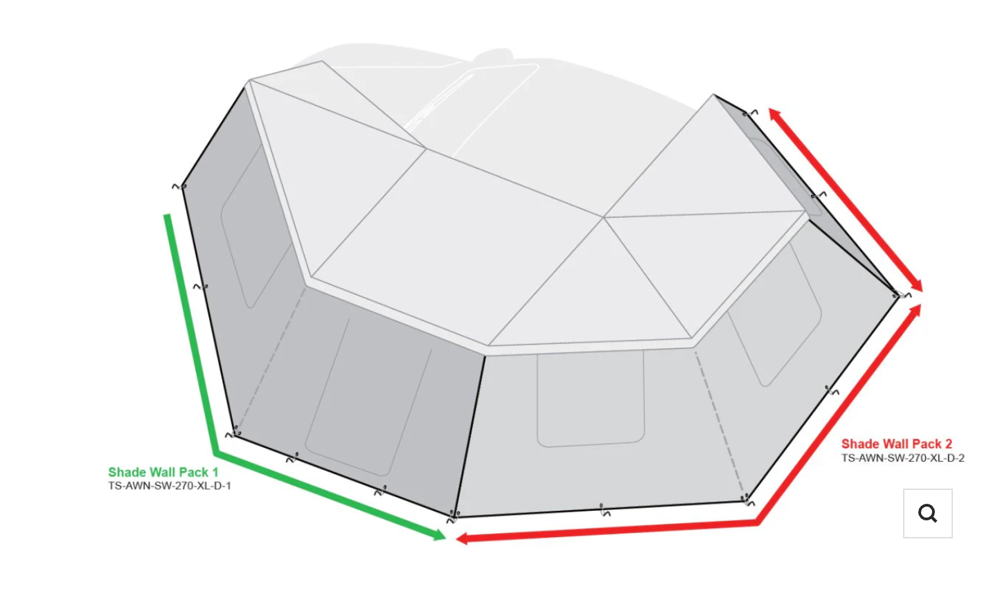 Tuff Stuff 270° Awning XL Driver-Side Shade Walls | For RV's